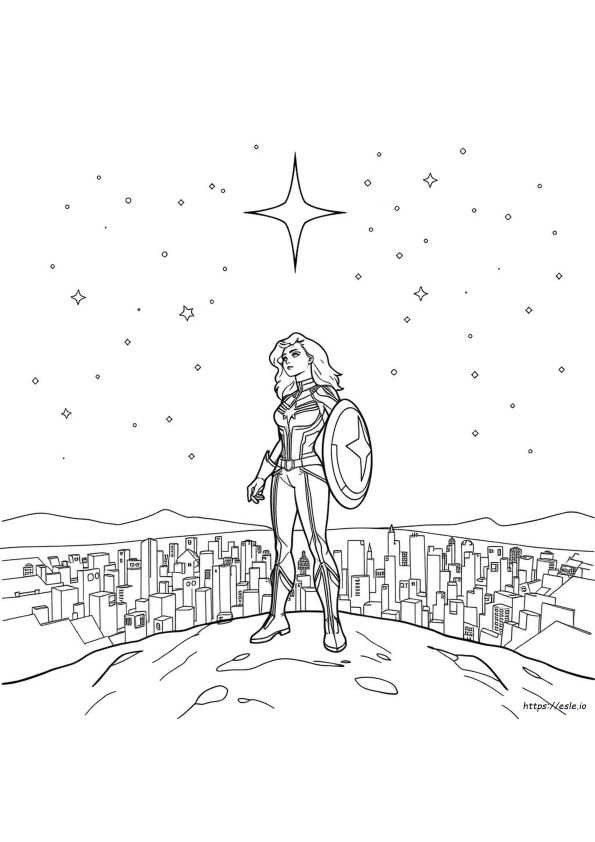 Captain Marvel Disegni Da Colorare