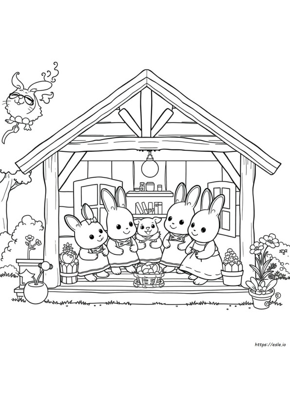 Nagy Sylvanian Families Színező Oldalak