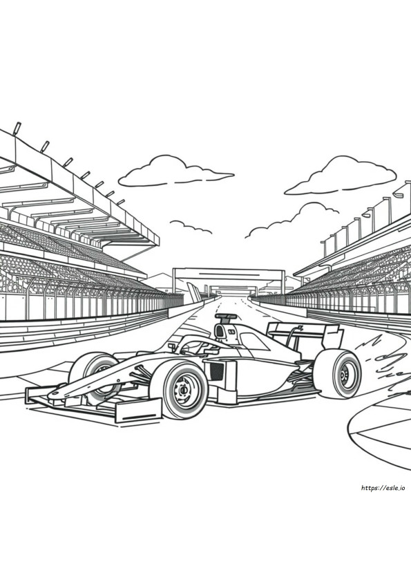 Gambar Mewarnai Mobil F1 Yang Dapat Dicetak