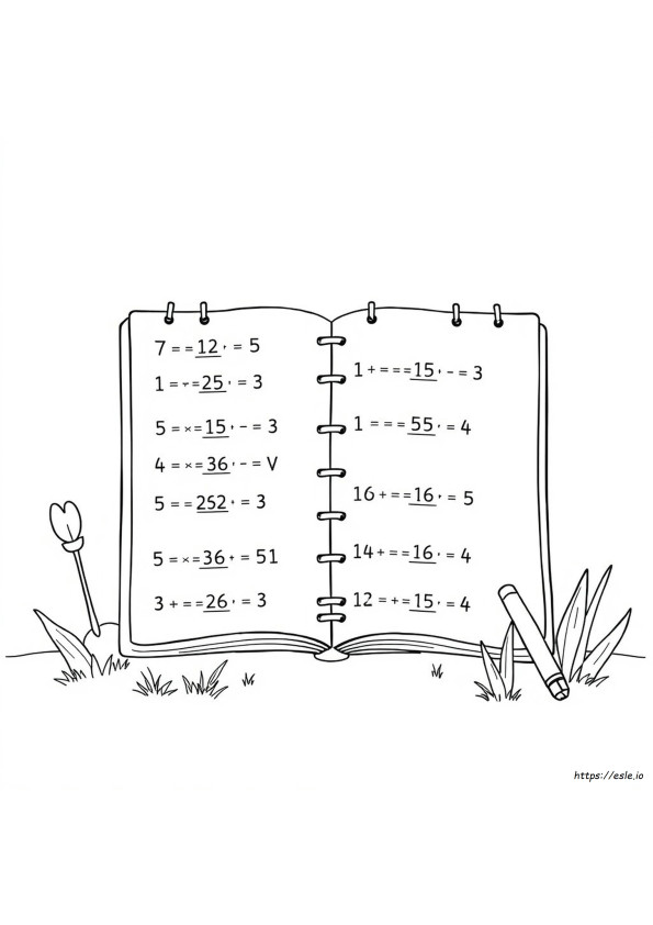 Malvorlagen Mit Mathe-Aufgaben