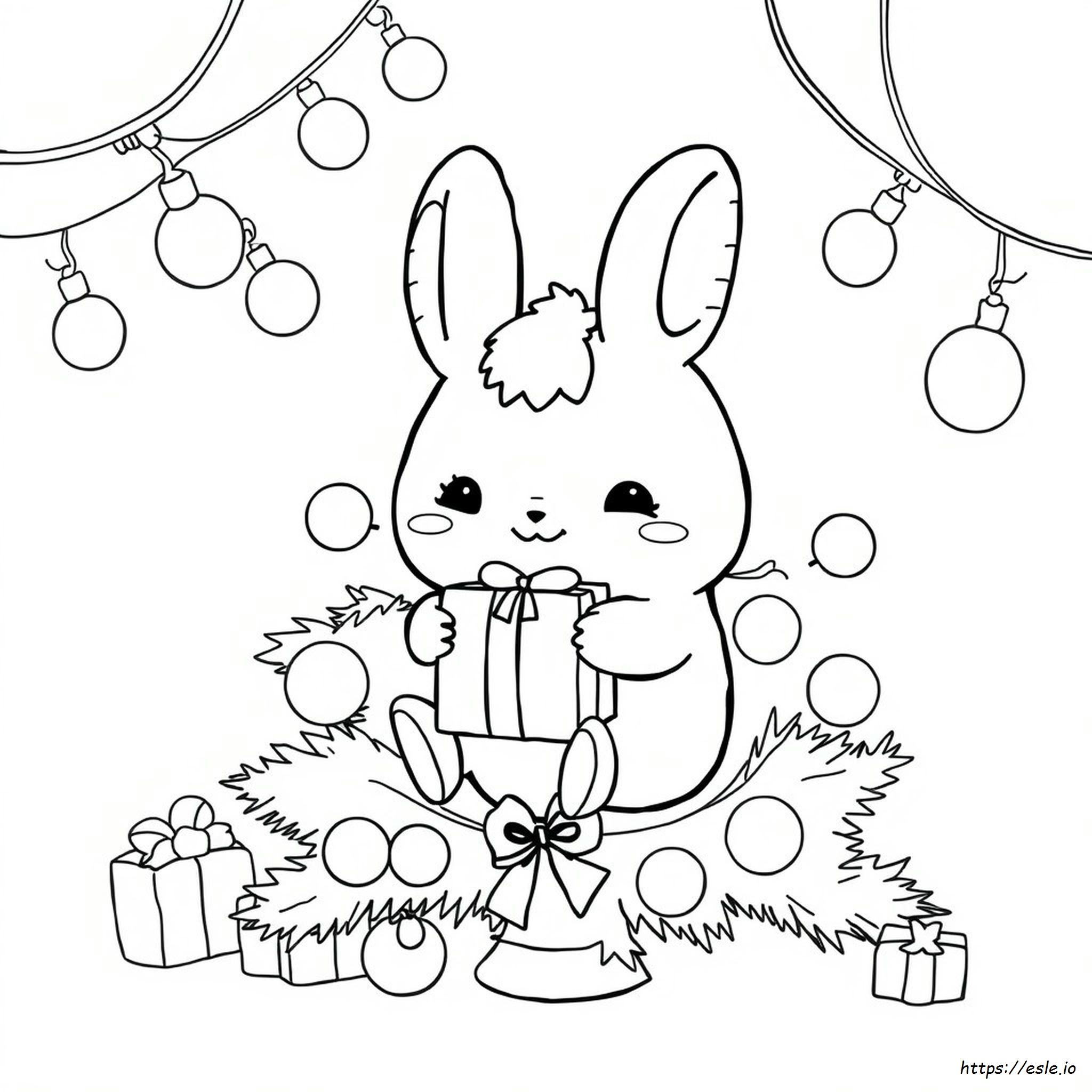 Cute Cinnamoroll Christmas Coloring Pages