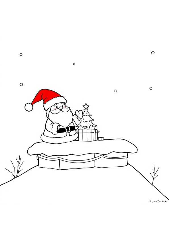 Cappello Di Babbo Natale Da Colorare