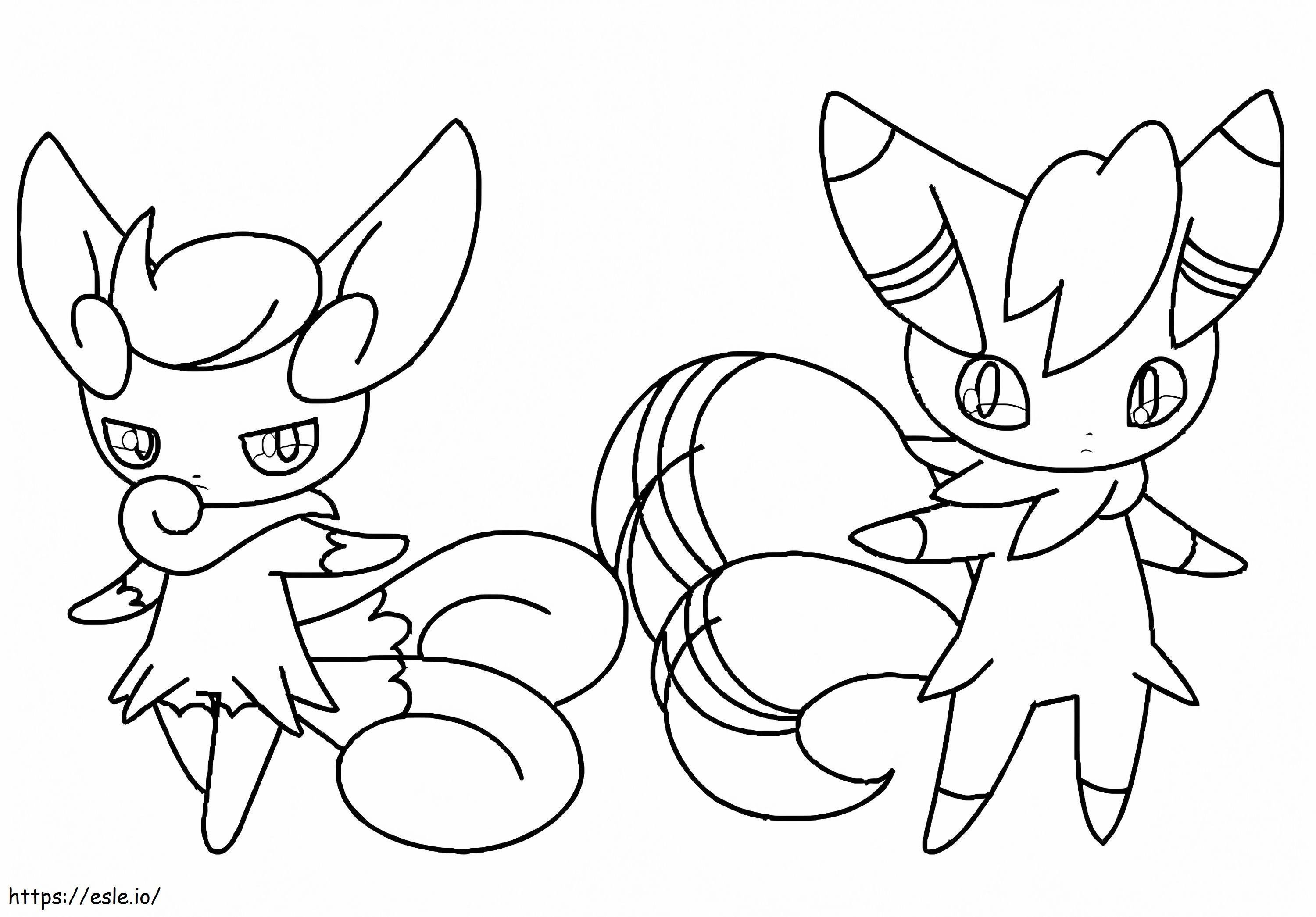 Meowstic Pokemon coloring page
