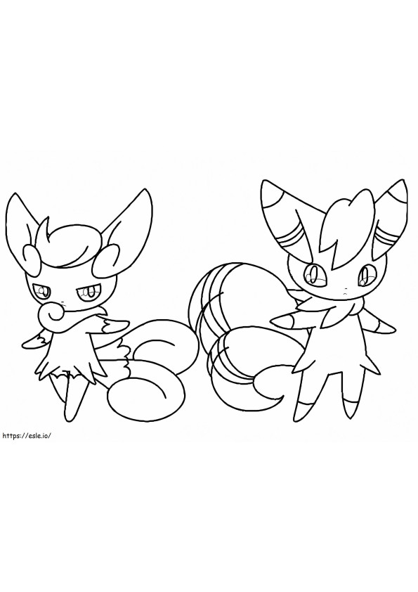 Meowstic Pokemon coloring page