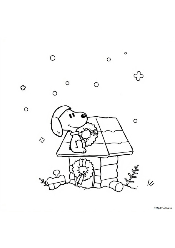 Snoopy De Natal Para Colorir Grátis