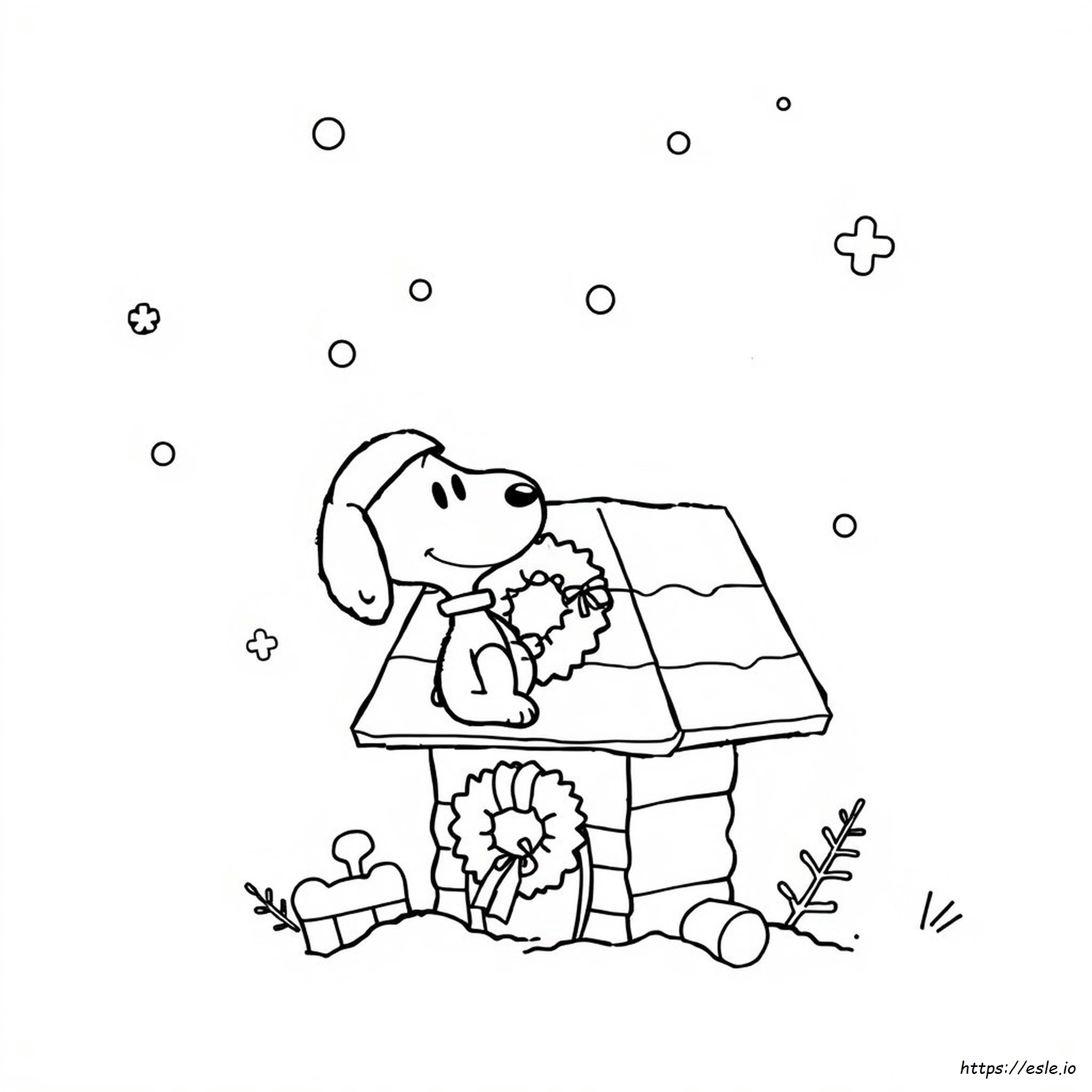 Free Snoopy Christmas Coloring Pages