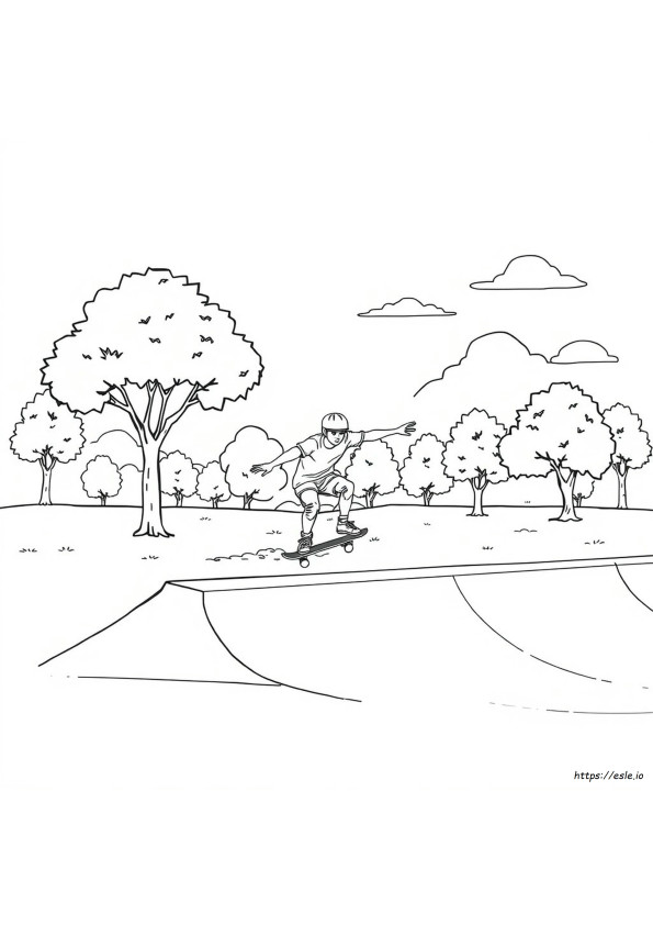 Skateboarding Coloring