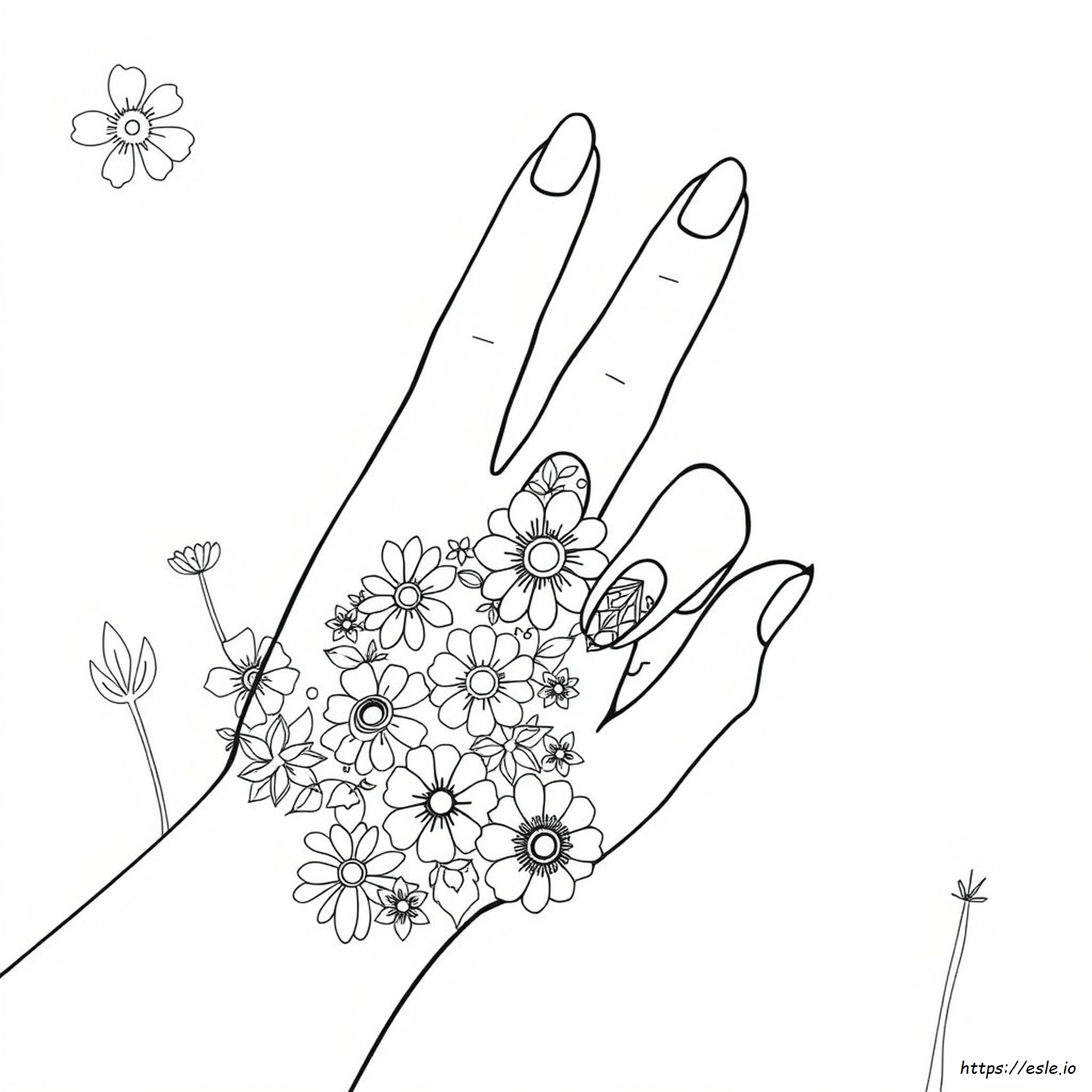 Aesthetic Nail Coloring Page