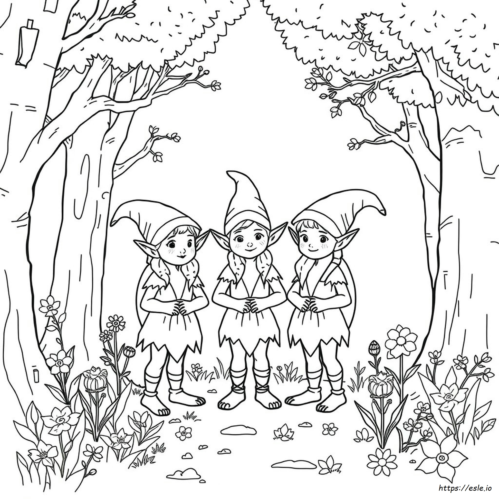 Elf Body Coloring Page