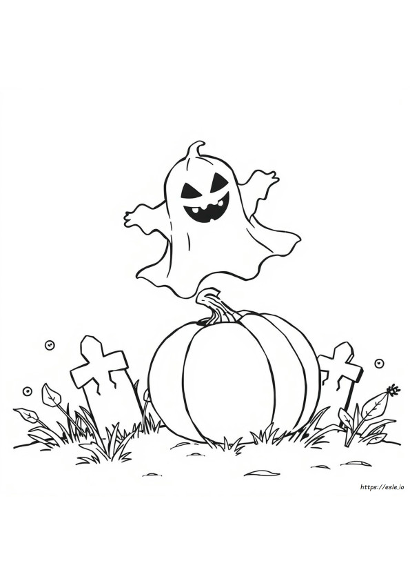 Hantu Labu Mewarnai Gambar