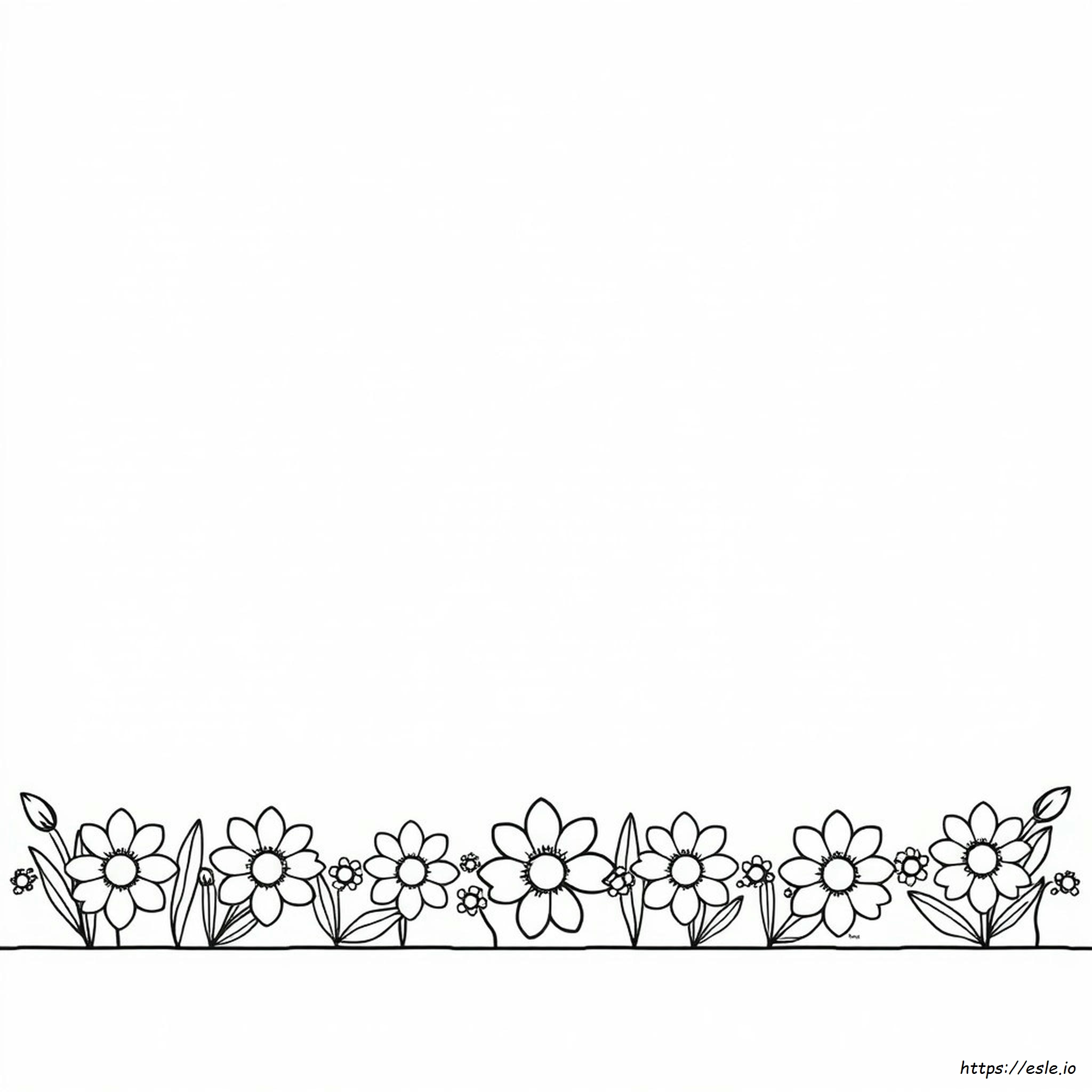 Páginas Para Colorear Con Borde De Flores
