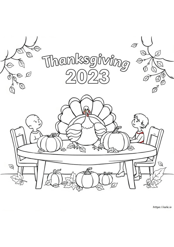 Gambar Mewarnai Thanksgiving 2023