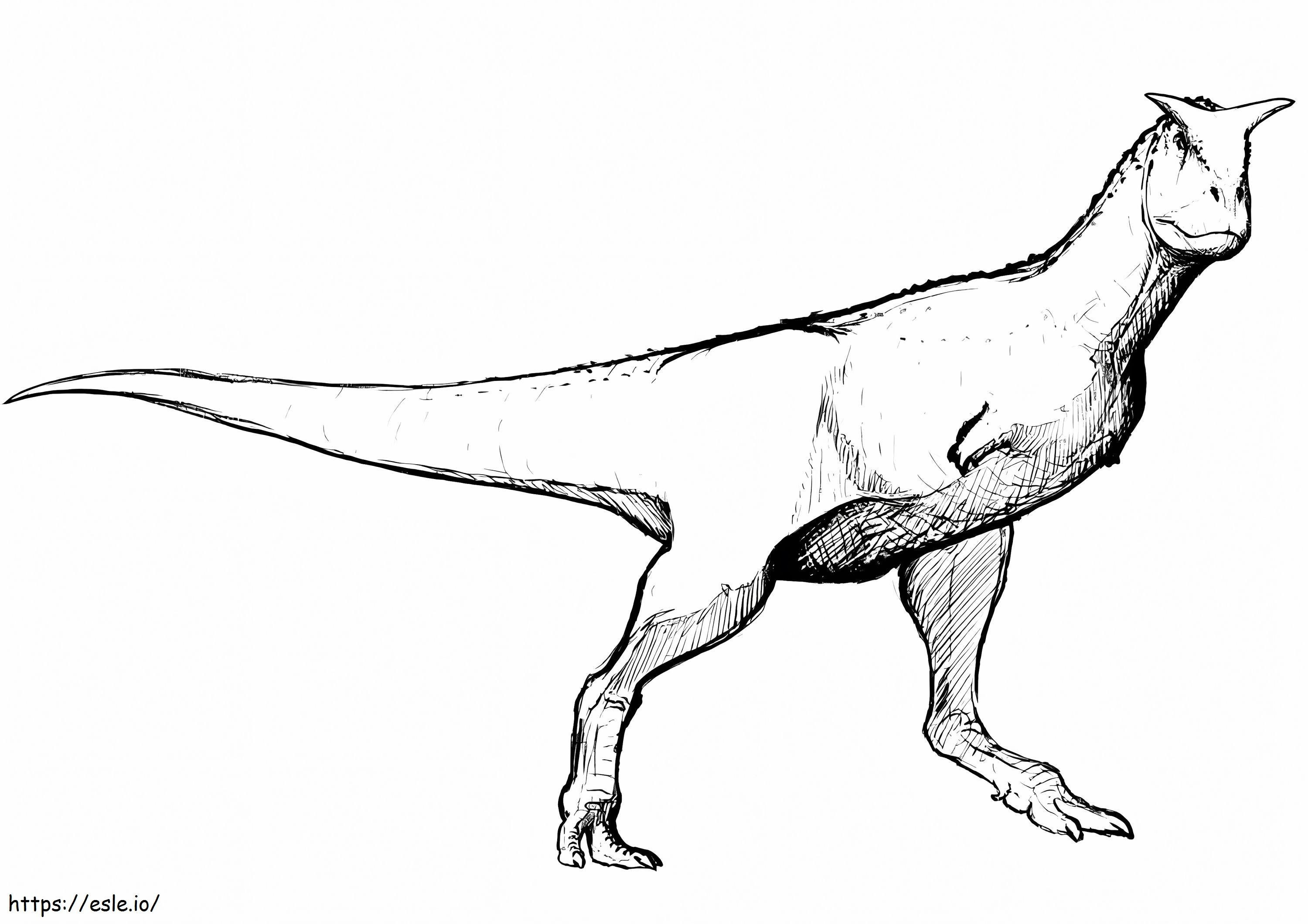 Coloriage Croquis Carnotaurus à imprimer dessin