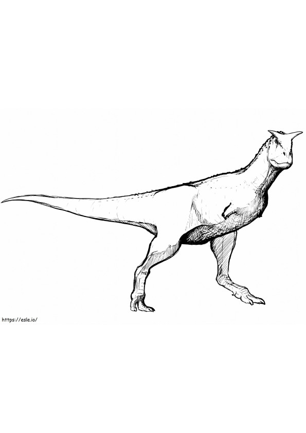 Schiță Carnotaurus de colorat