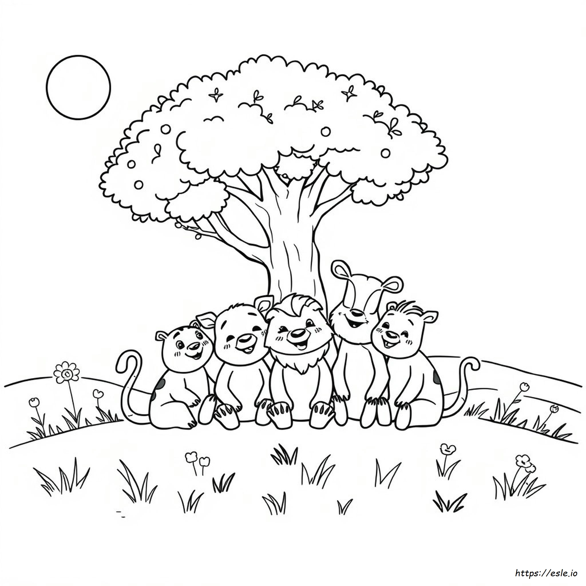 Smiling Critters Para Colorear