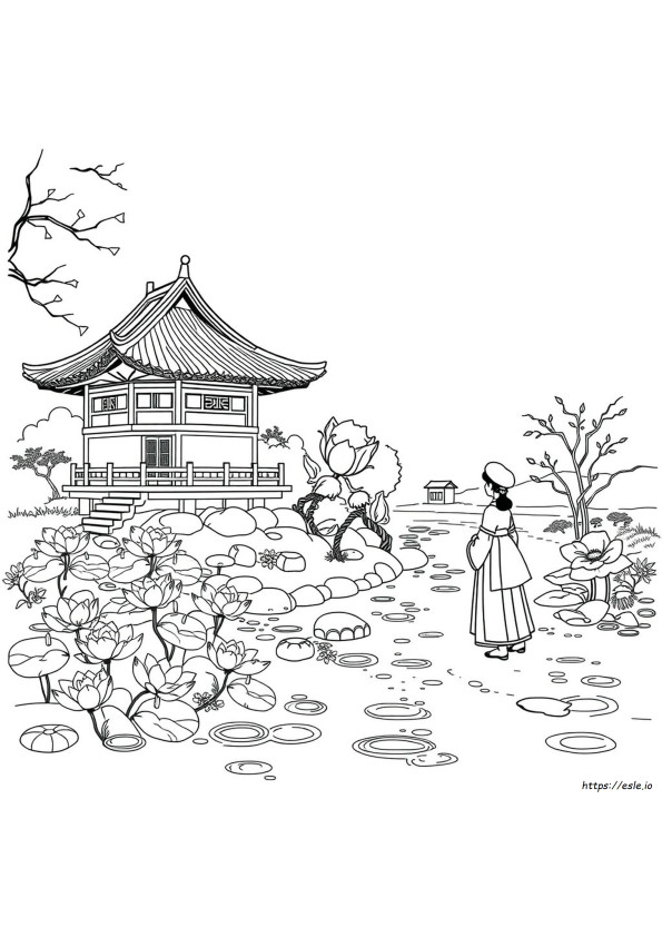 Korean Colouring Pages