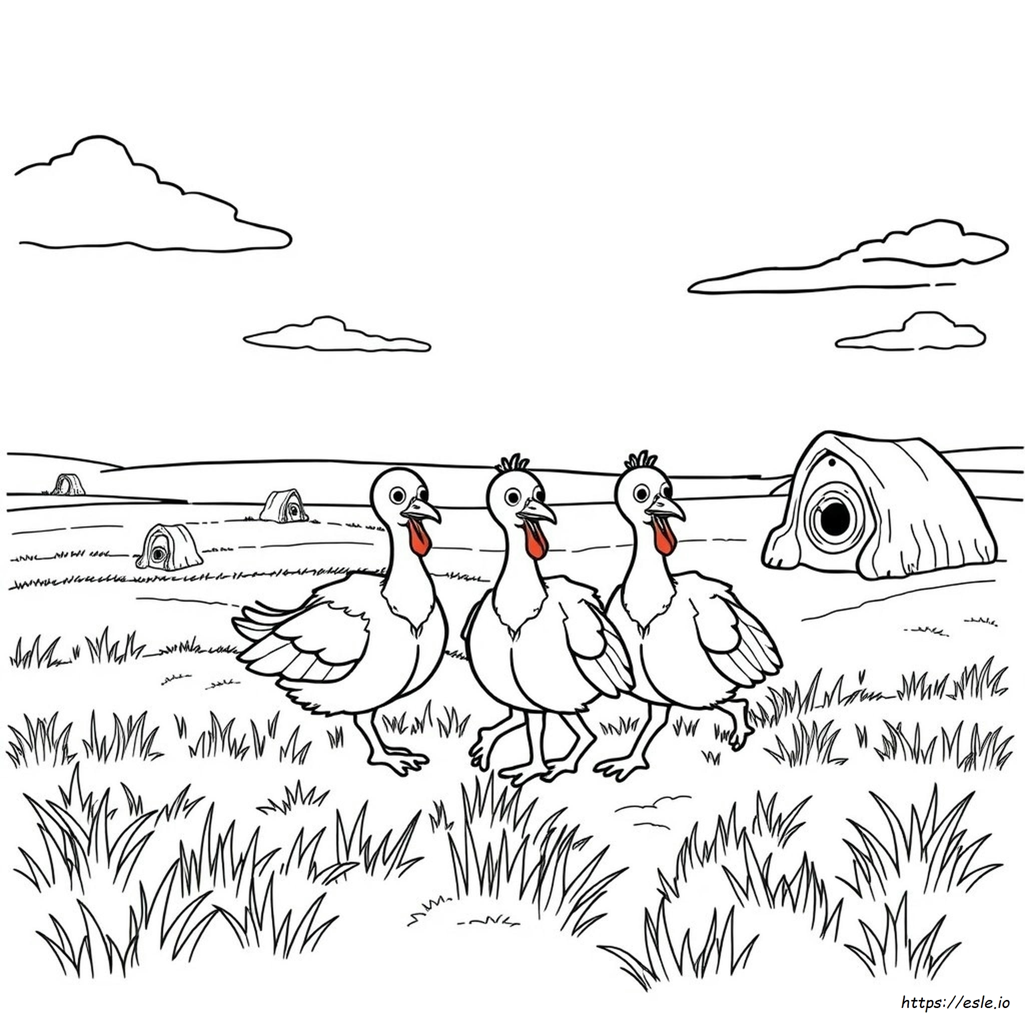 Cute Turkey Coloring Pages Free