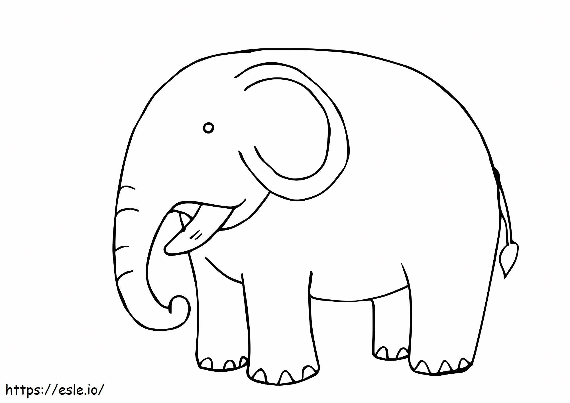 Elephant In The Zoo coloring page