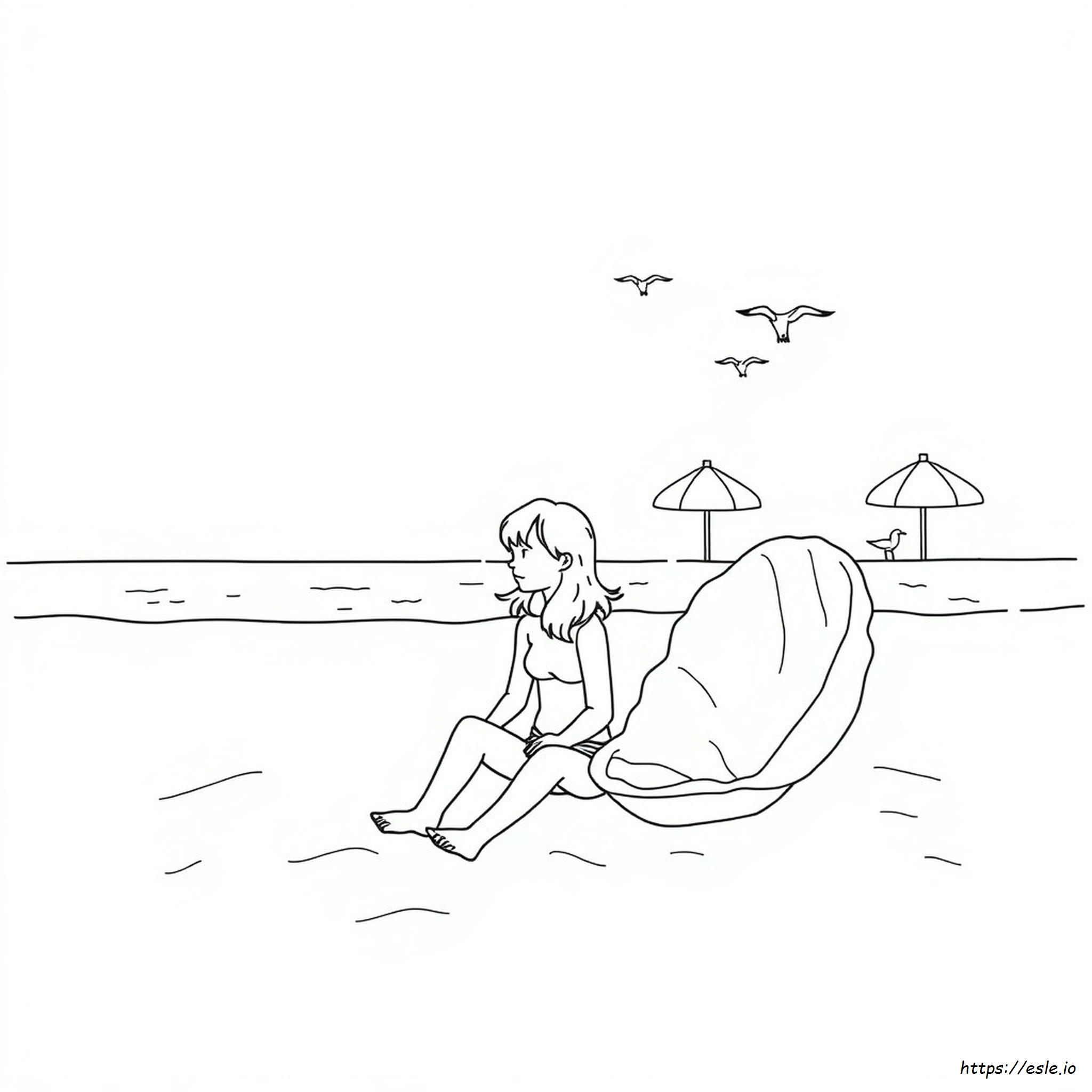 Day At The Beach Coloring Pages