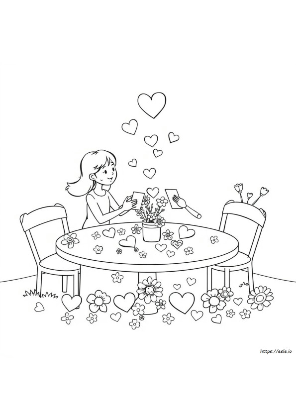 Halaman Mewarnai Gratis Untuk Hari Valentine