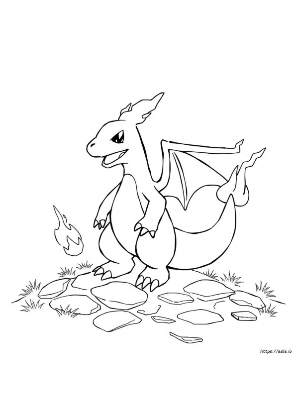 Charizard X De Pokémon Para Colorear