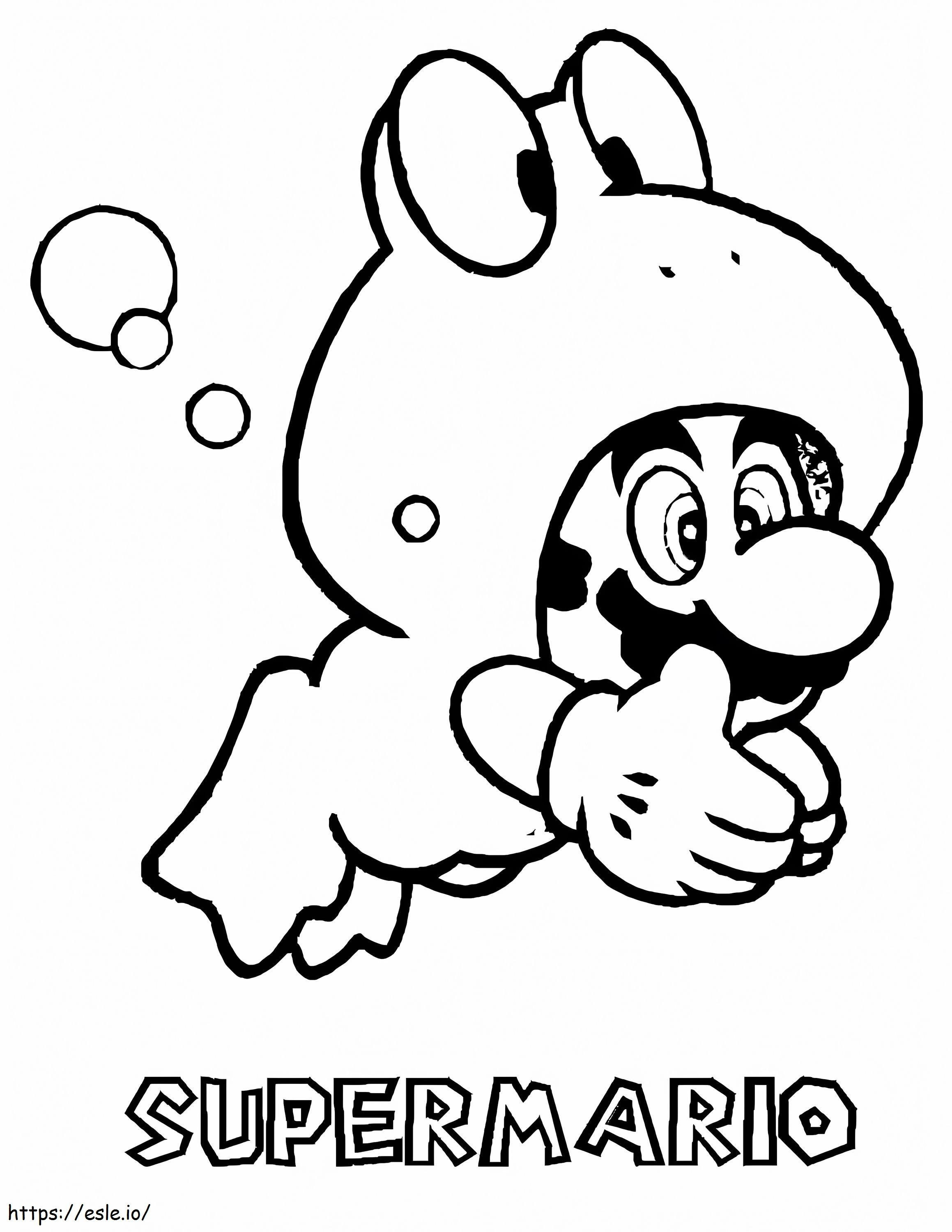Frog Mario coloring page