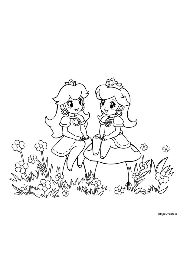 Rosalina E La Principessa Peach Da Colorare