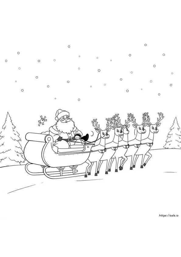Natal Gambar Mewarnai Sinterklas Dan Rusa Kutub