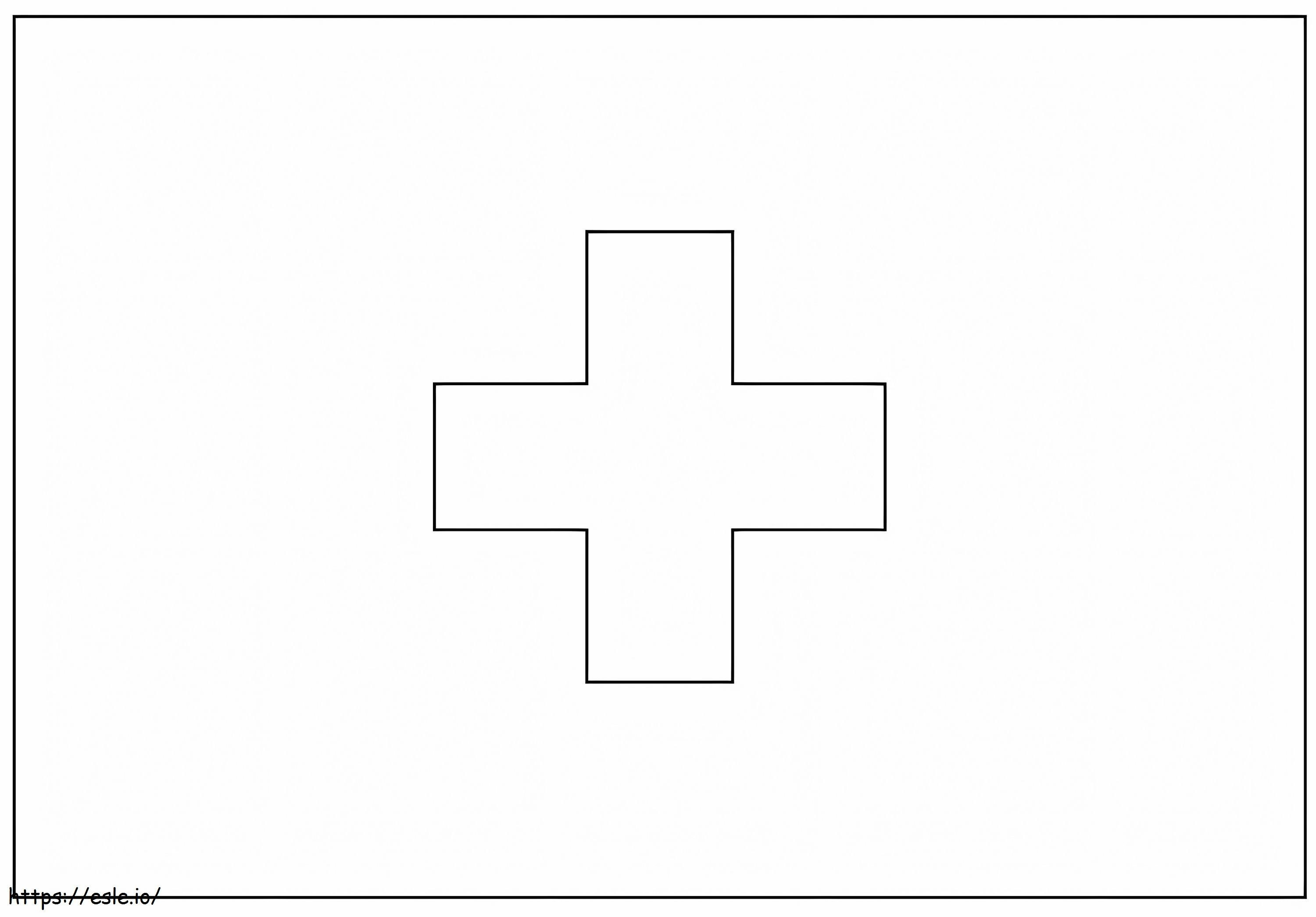 Red Cross Symbol coloring page