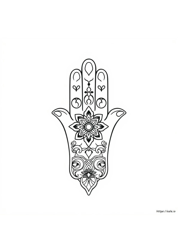 Hamsa Coloring Sheet
