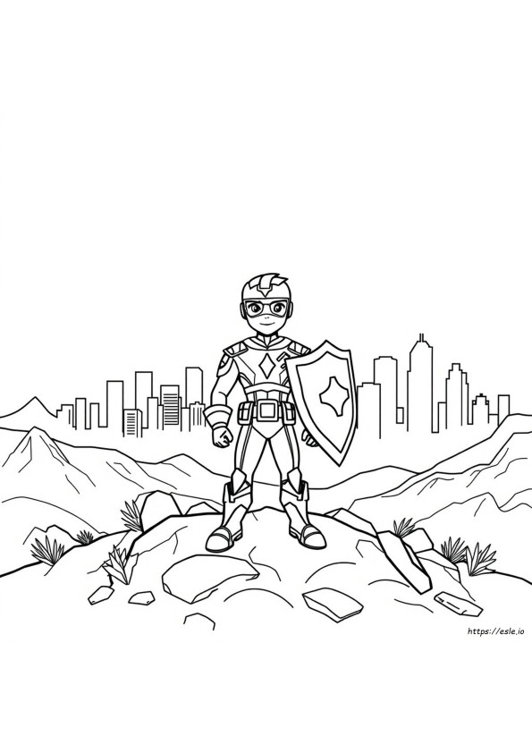 Gambar Mewarnai Ranger Rob