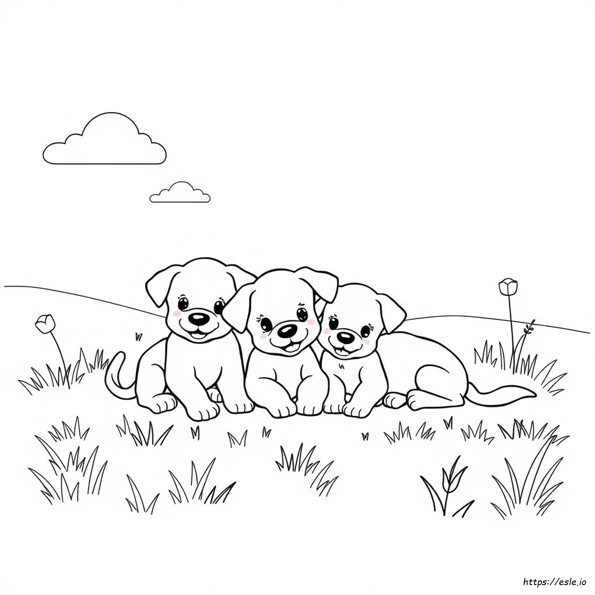 Páginas Para Colorear De La Familia De Cachorros