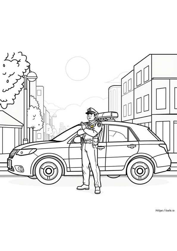 Mewarnai Polisi