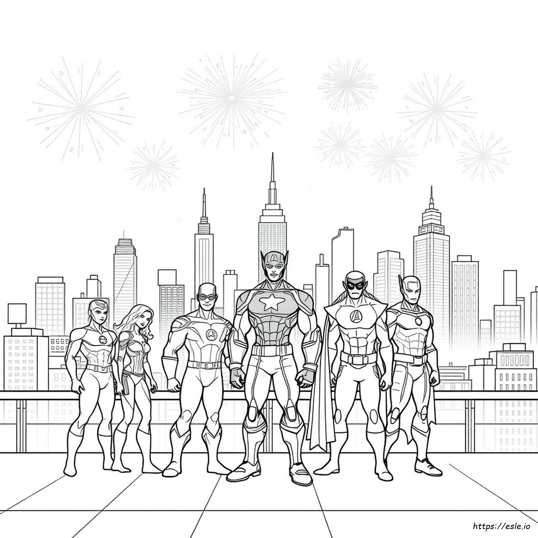 Avengers Cartoon Images For Colouring