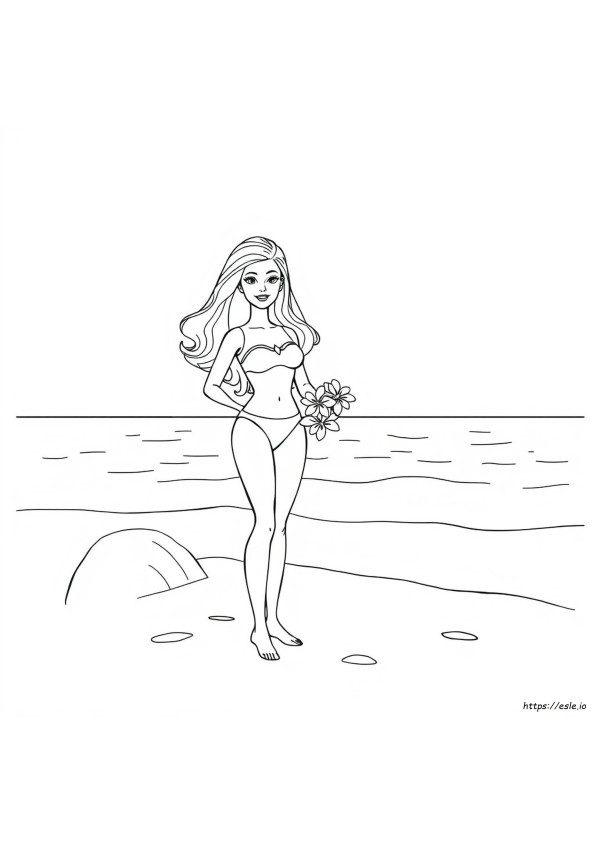 Barbie Doll Gambar Mewarnai Dapat Dicetak