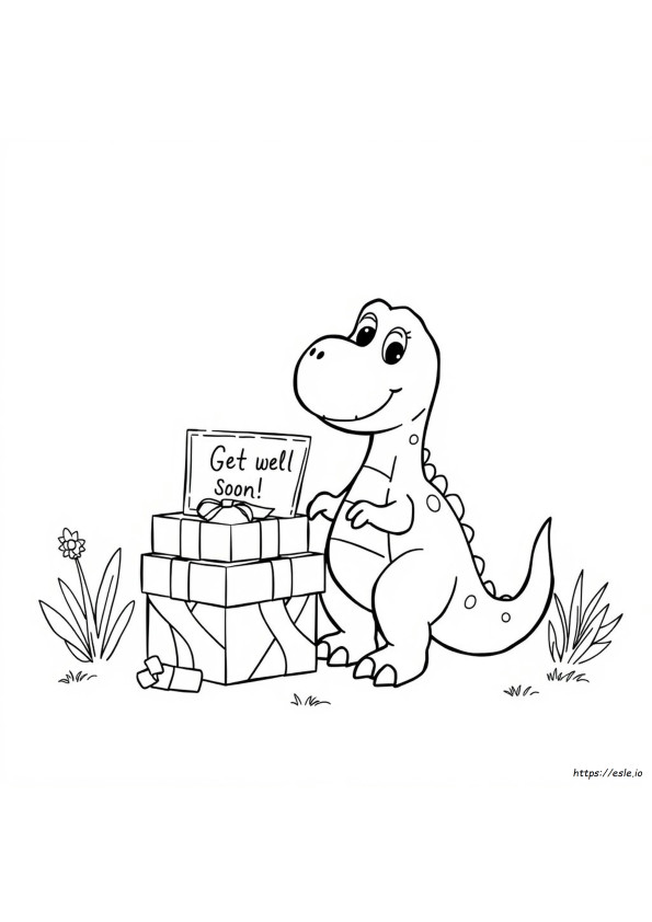 Dinosaurus Lekas Sembuh Halaman Mewarnai
