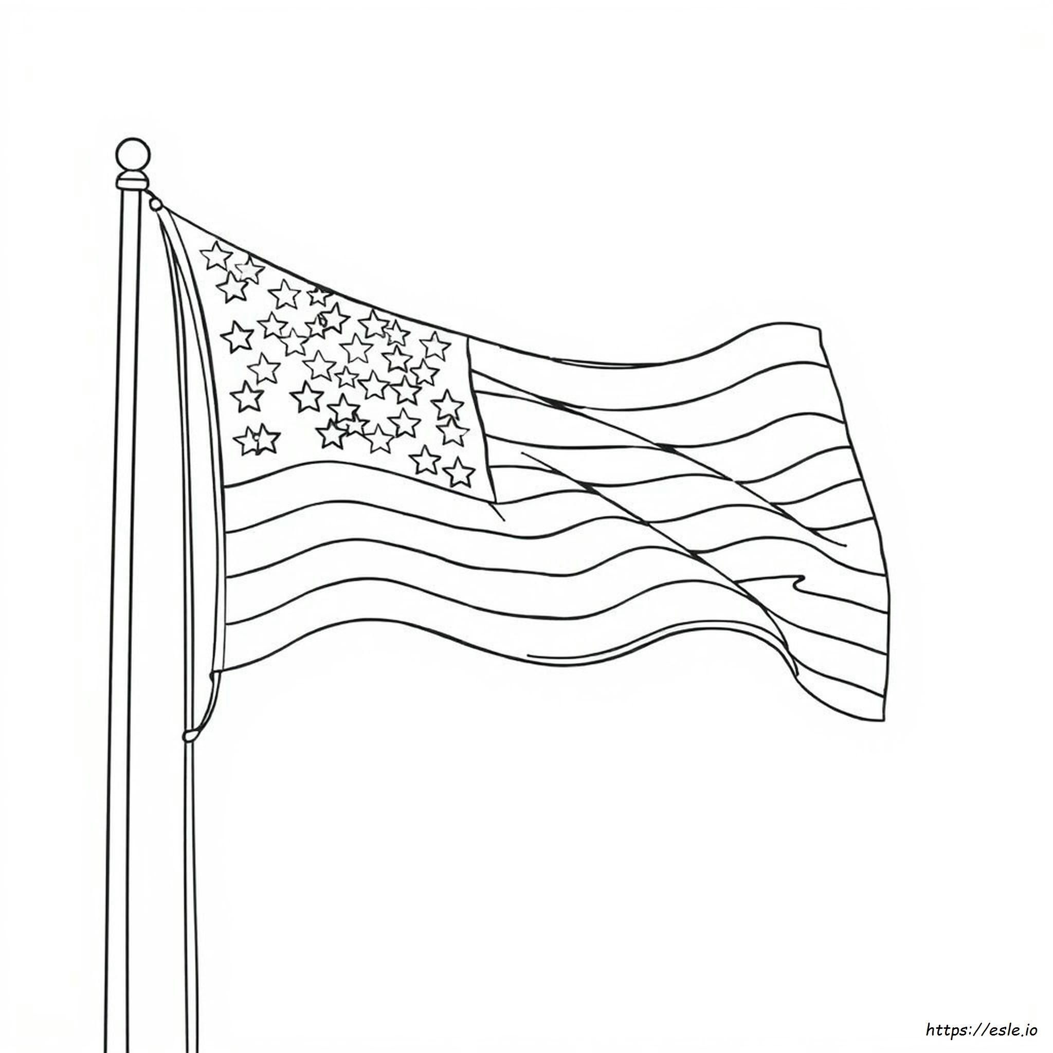 Bandiera Americana Da Colorare E Stampare