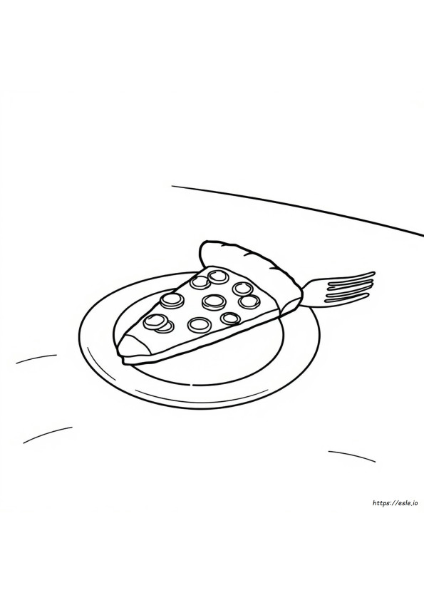Pizza Slice Coloring Page