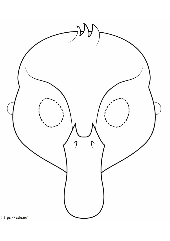 Duck Mask A4 coloring page