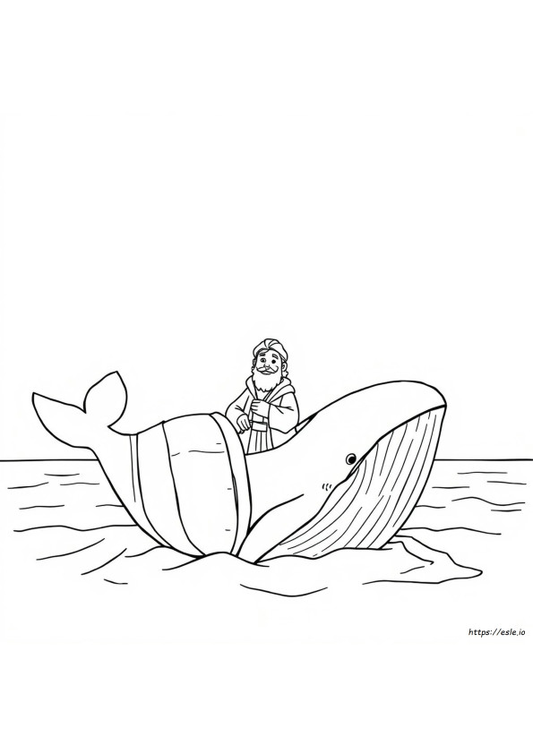 Dibujo De Jonás Y La Ballena Para Colorear
