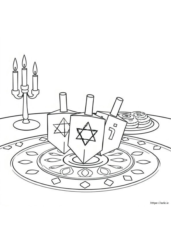 Dreidel Gambar Mewarnai