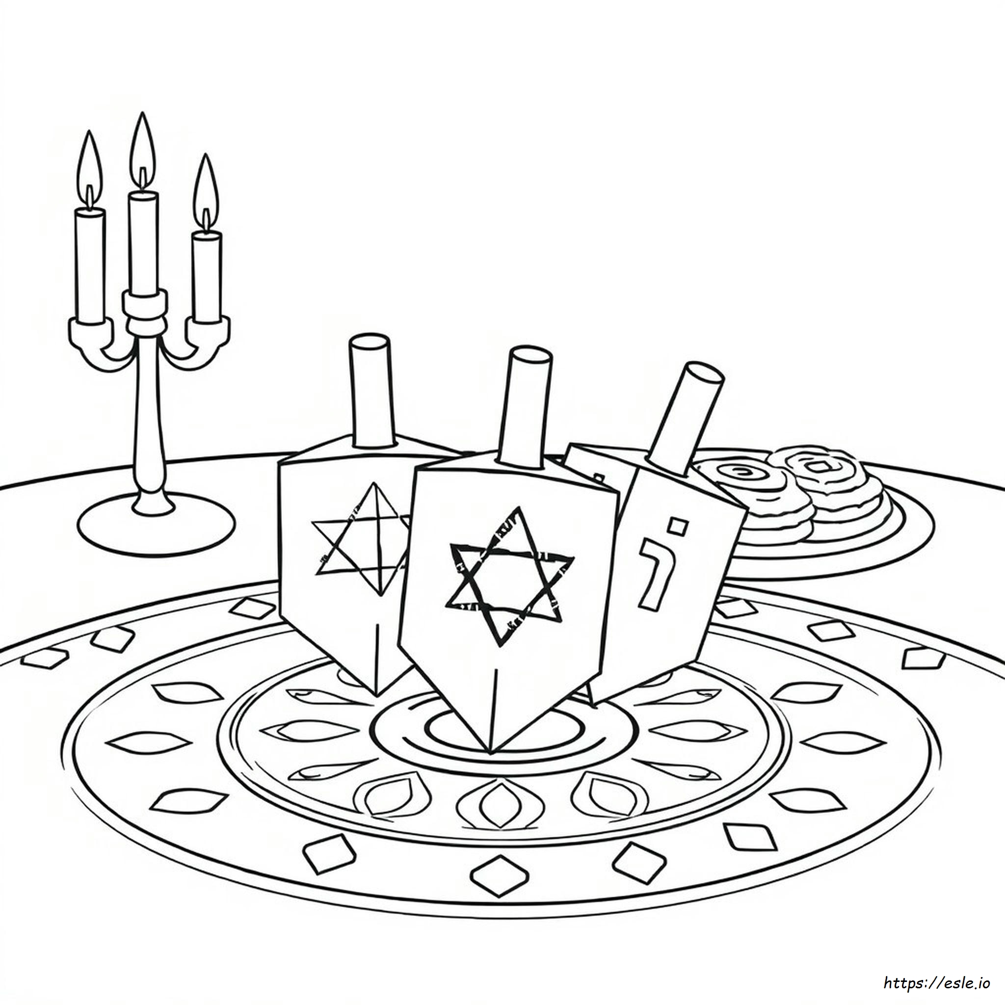 Dreidel Para Colorear
