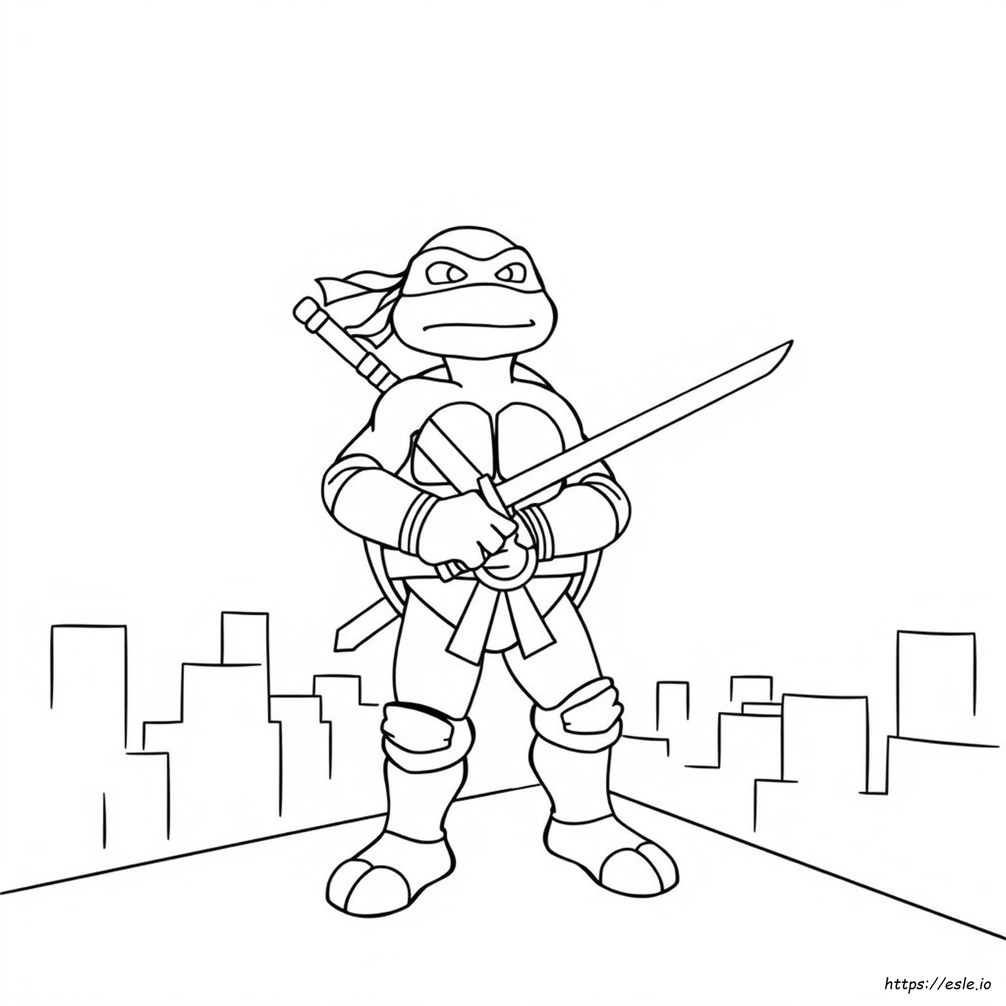 Leo El Llaverito Ninja Para Colorear