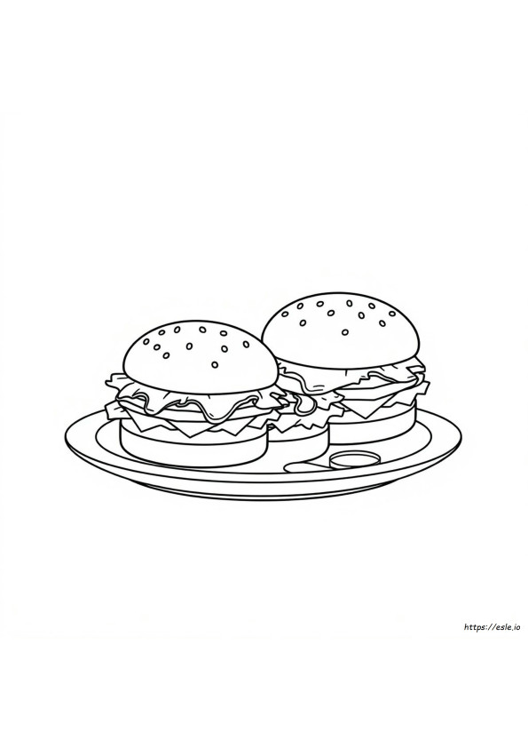 Imagens De Hambúrguer Para Colorir