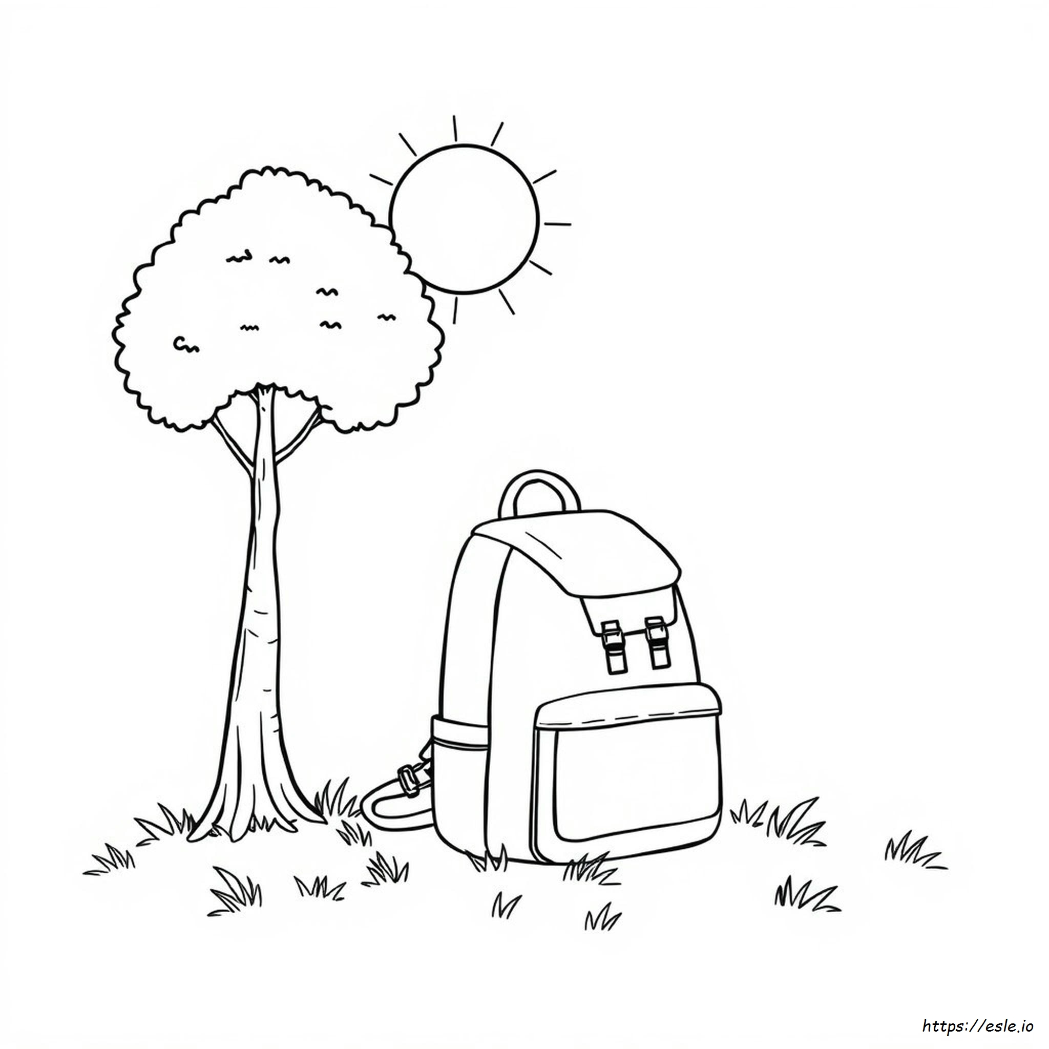Coloring Page Of Backpack