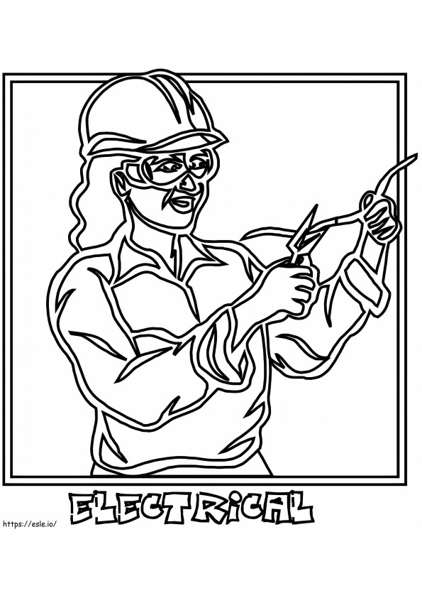 Electrician 6 coloring page