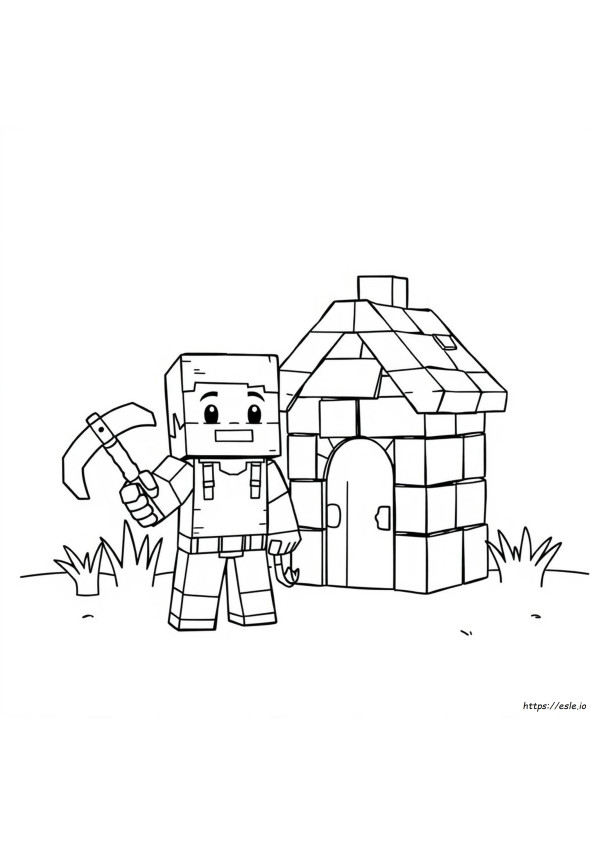 Gambar Mewarnai Minecraft Lucu