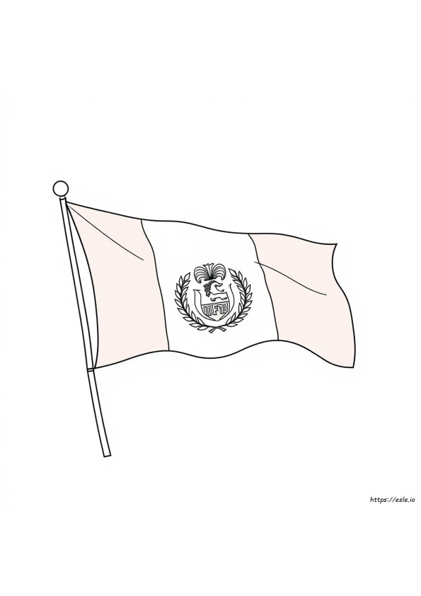 Peru Flag Coloring Sheet