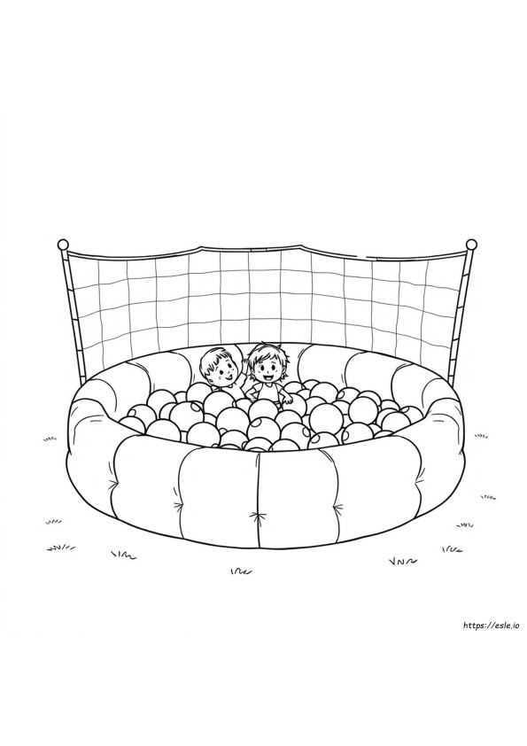 Gambar Mewarnai Mandi Bola