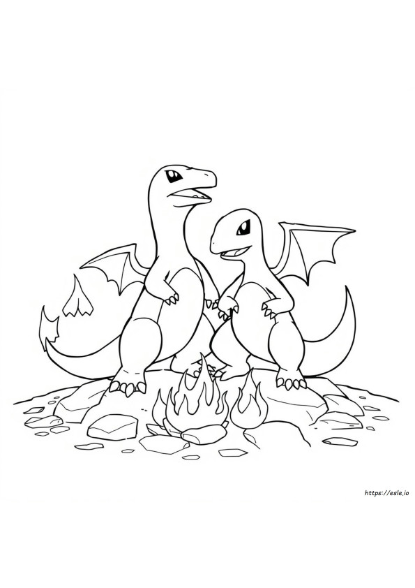 Mega Charizard Charmander Charizard Para Colorear